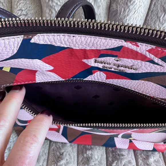 Kate Spade Red and Pink Leaf Crossbody Bag - Picture 3 of 9